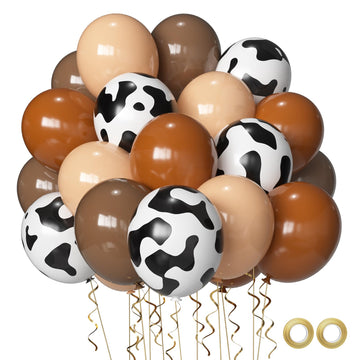 Msiveavz cow print balloons 60pcs 12in add rustic party decor