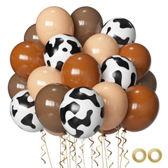 Msiveavz cow print balloons 60pcs 12in add rustic party decor