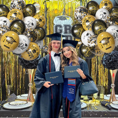 Msiveavz gold 2025 balloons with congrats grad for festive photo backdrop