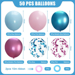 Msiveavz pink blue latex balloons 12in mixed colors enhance any party theme.