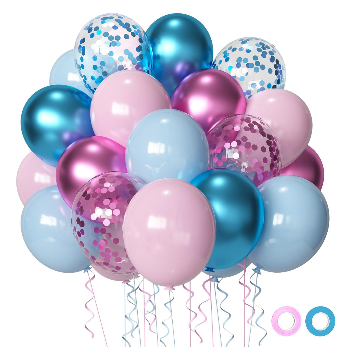 Msiveavz pink blue party balloons 12in hero decor for vibrant celebrations.