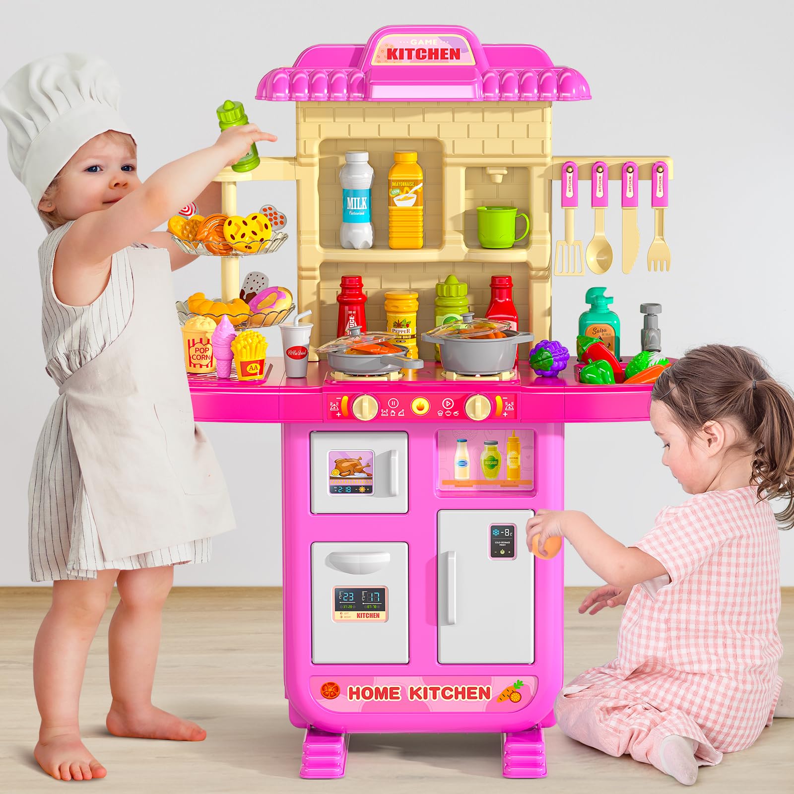 MSKOLER dessert plates and cutlery shelf help organizing play meals