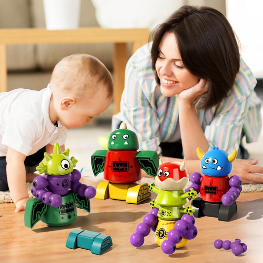 MSKOLER magnet robot toy assembly demonstrates versatile shapes boosting imagination.