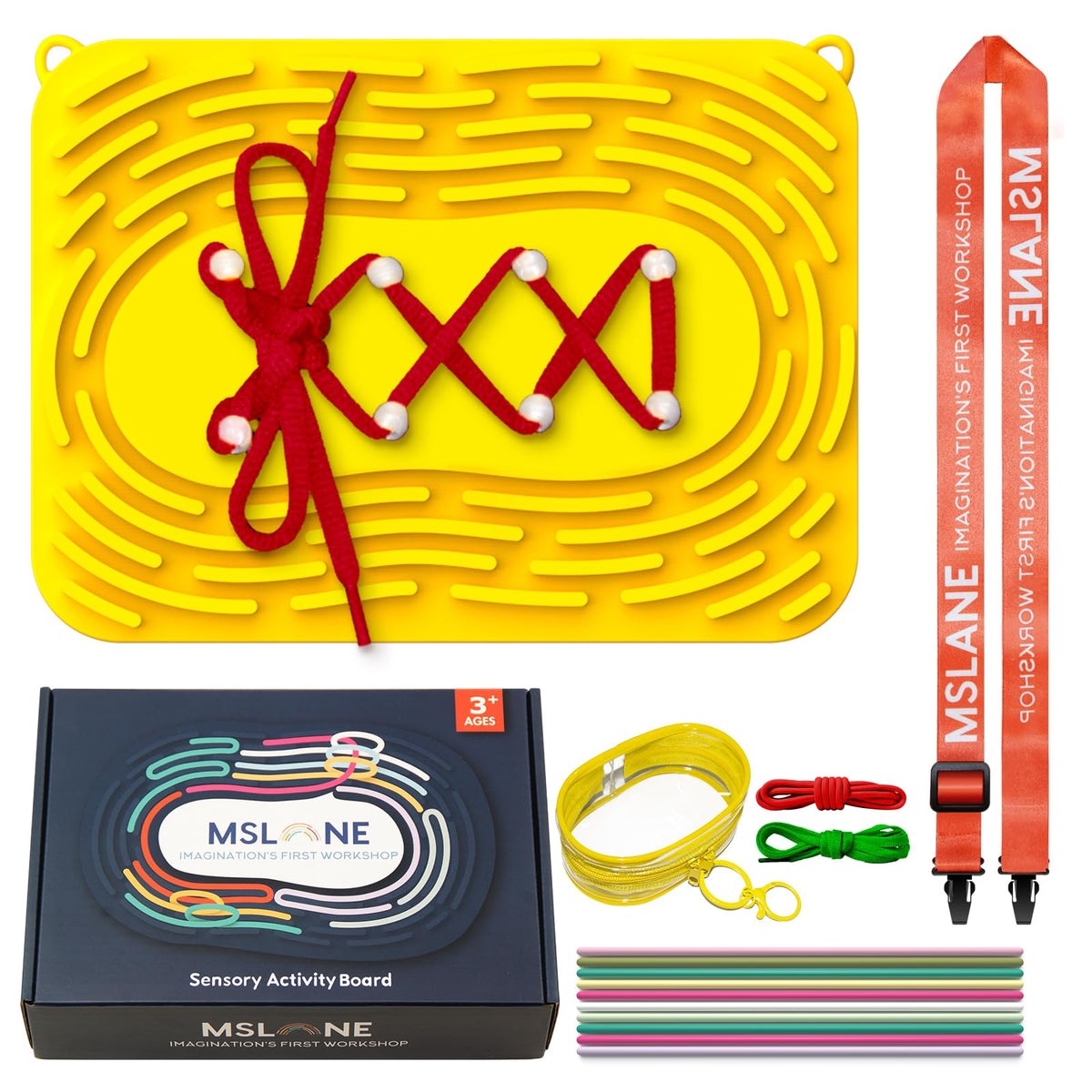 MSLANE Sensory Activity Board baseboard for tactile, screen-free play and quiet learning.