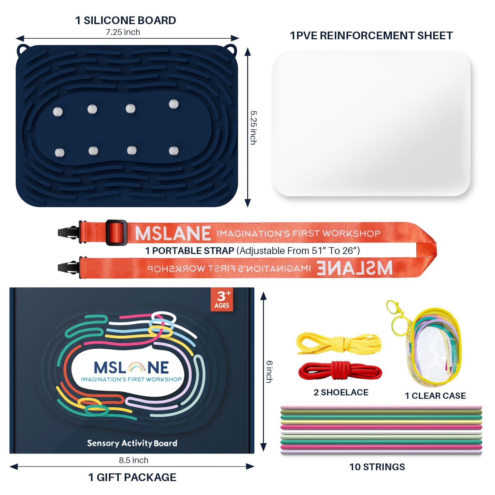 MSLANE Sensory Activity Board gift packaging highlights ready-to-gift presentation