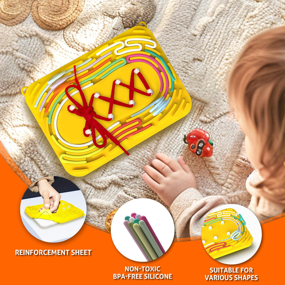 MSLANE Sensory Activity Board PVC support plate adds stability for safe, extended play.