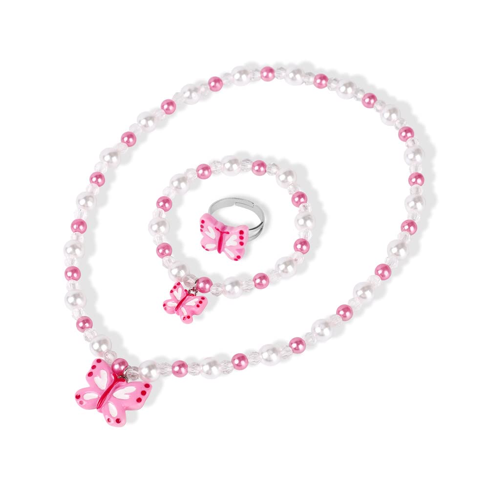 Msnailfly butterfly bracelet set on a child's wrist for dress-up fun