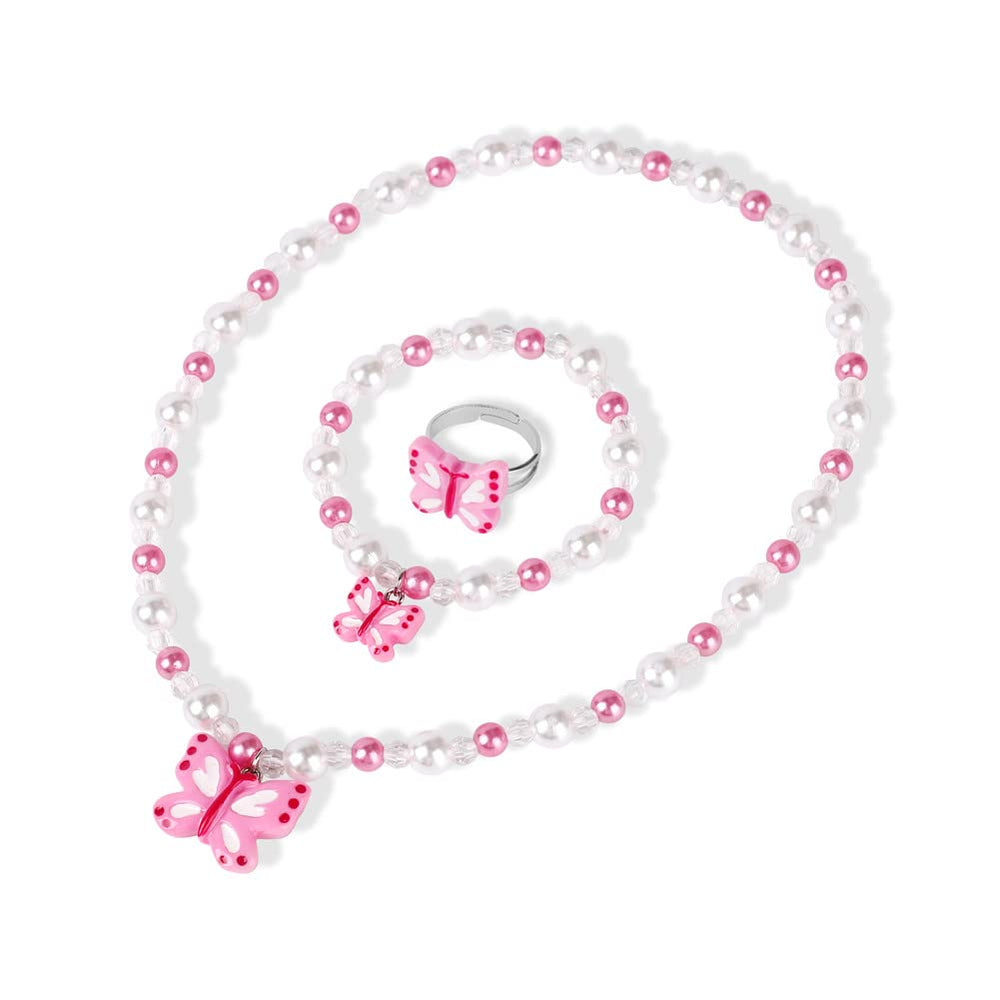 Msnailfly butterfly bracelet set on a child's wrist for dress-up fun