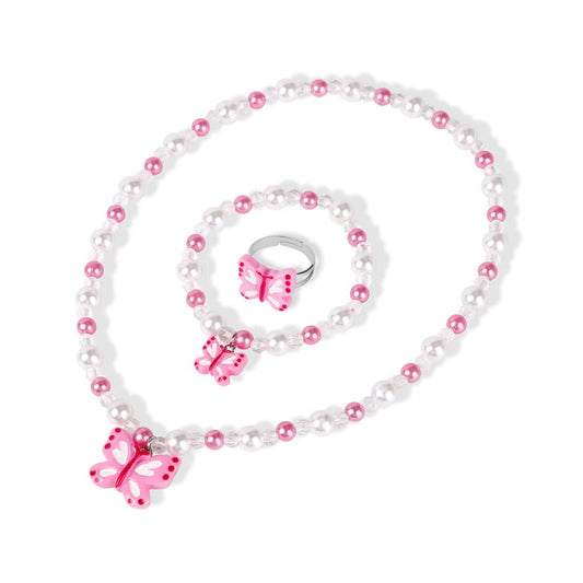 Msnailfly butterfly bracelet set on a child's wrist for dress-up fun