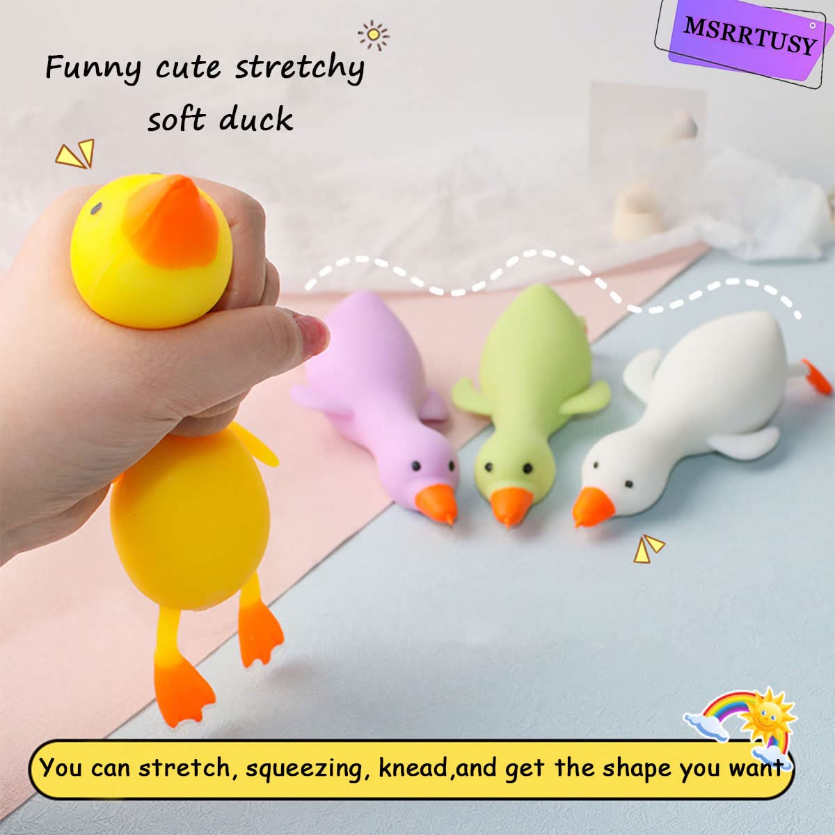 MSRRTUSY stress-relief duck fidget on desk supports focus