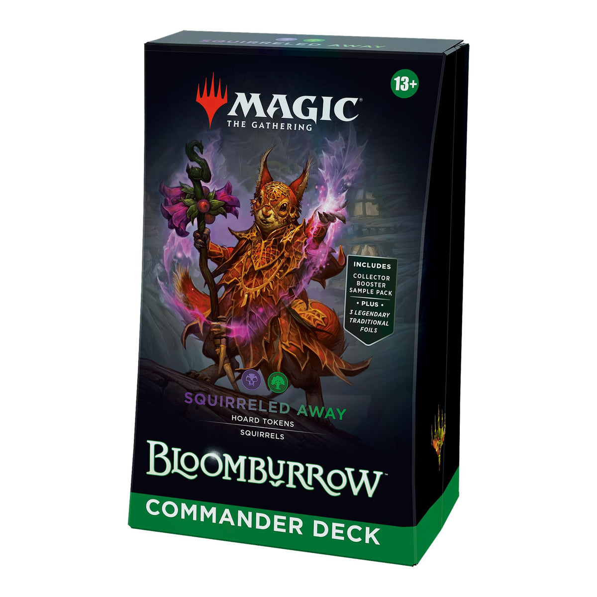 Magic: The Gathering Bloomburrow deck front view, ready-to-play out of the box.