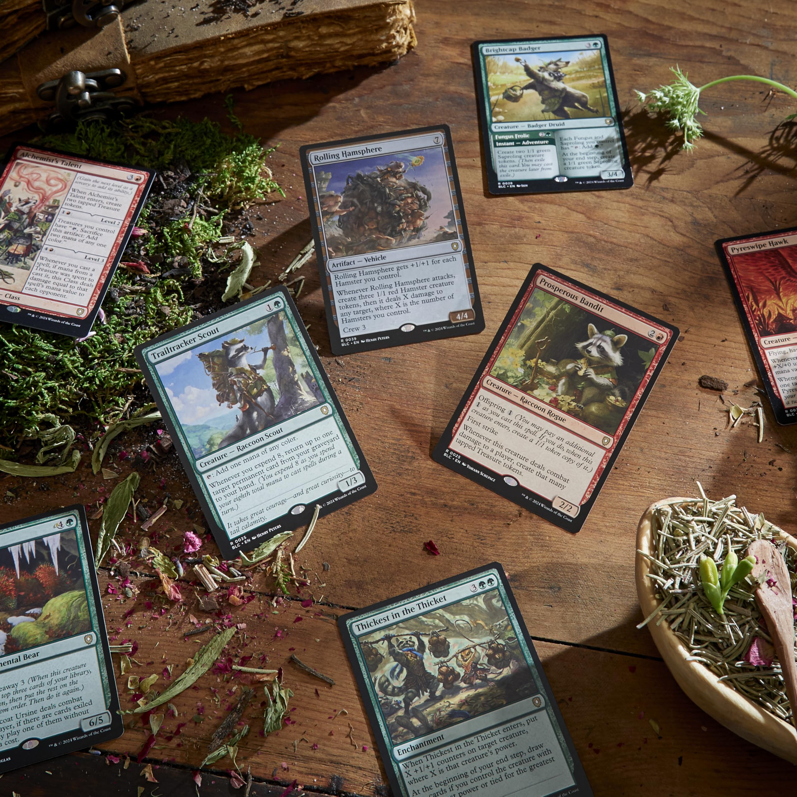 Magic the Gathering Bloomburrow strategy insert image highlights quick reference for tactics.
