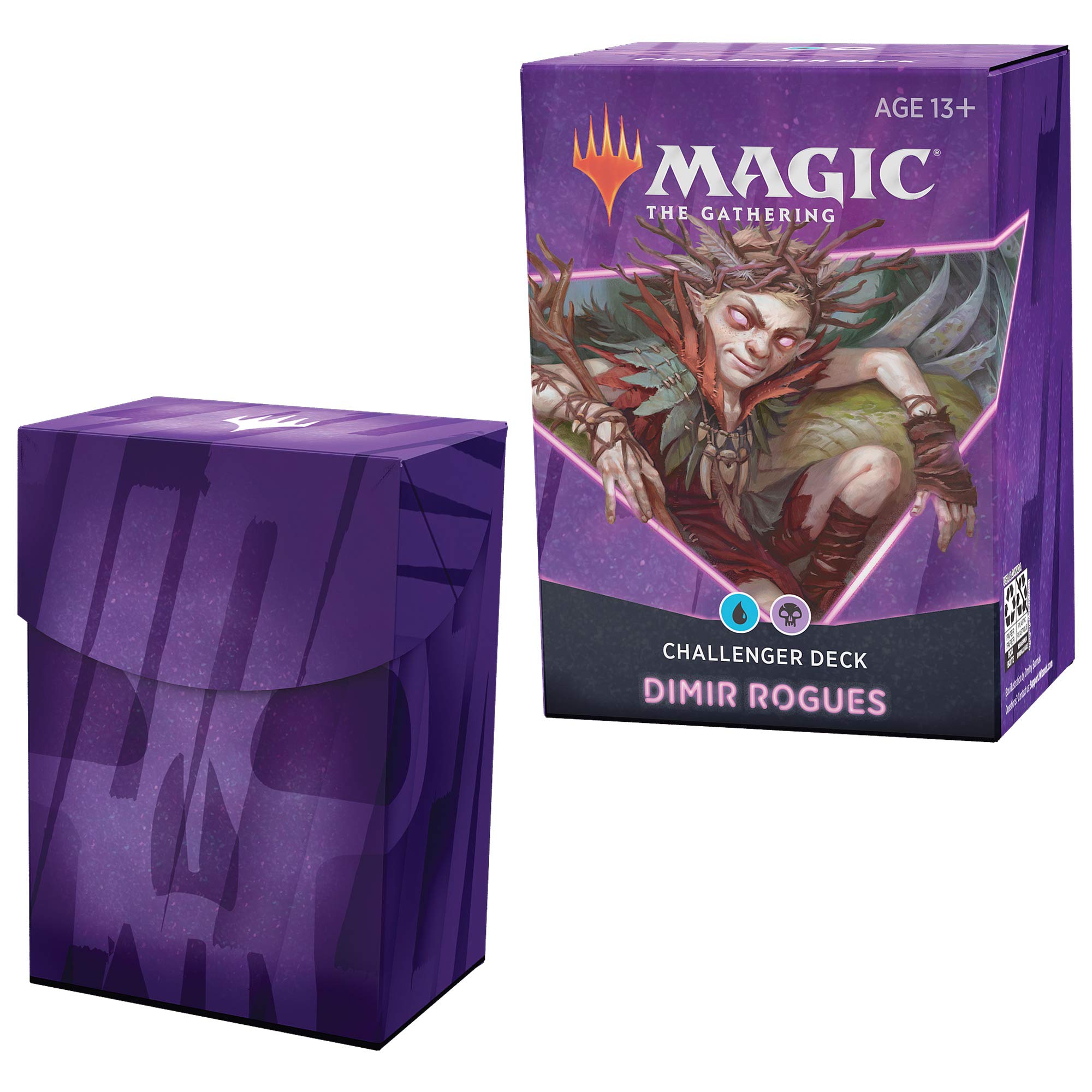 Magic: The Gathering Dimir Rogues deck box, stores 75 sleeved cards securely
