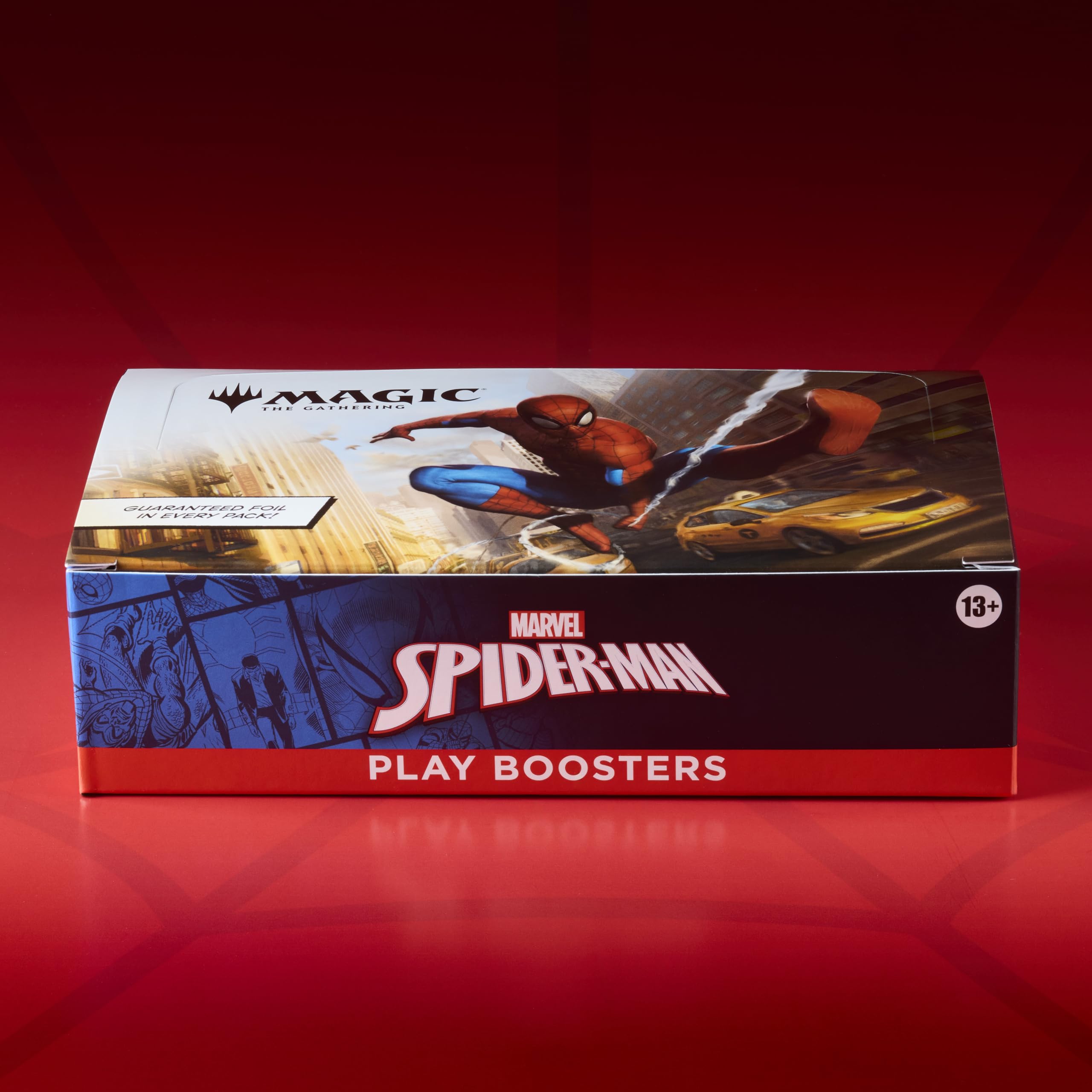 Magic: The Gathering Spider-Man land foil example illustrating rarity.