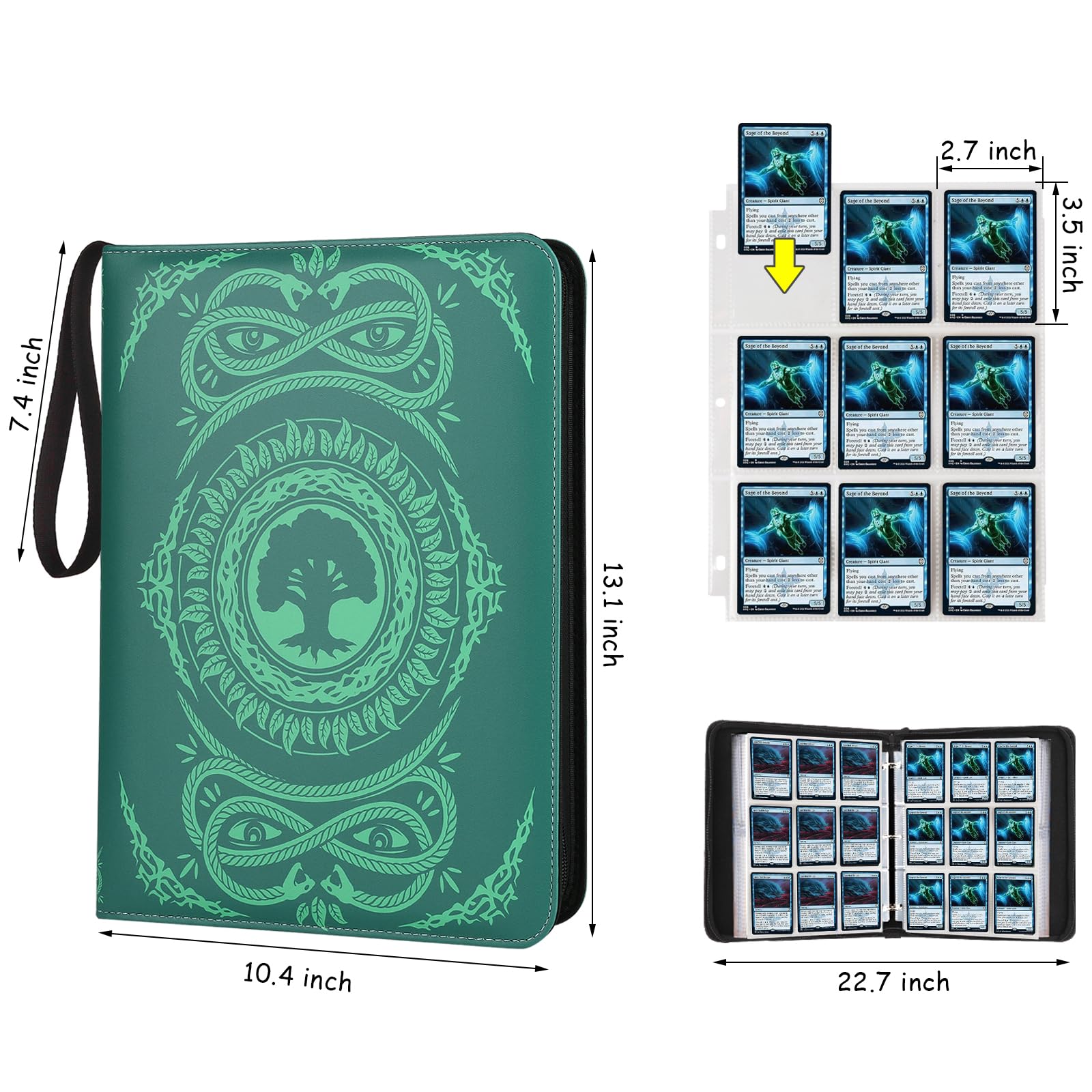 MTGPRO 720-card capacity page demonstrates ample space for growing collections.