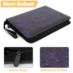 MTGPRO 9-pocket binder clear polypropylene sleeves protect cards from dust.