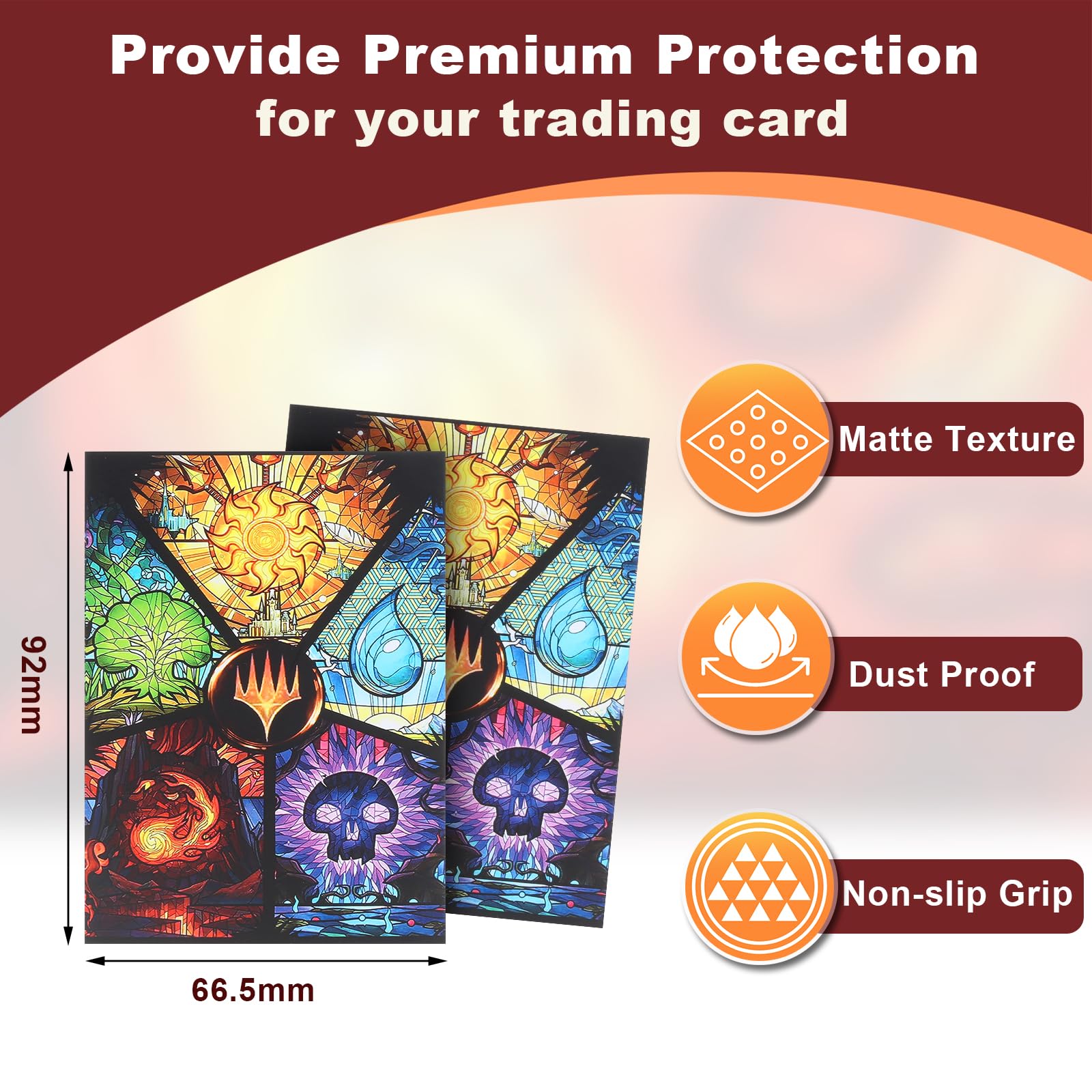 MTGPRO card sleeves textured back provide a confident grip for smoother deck handling