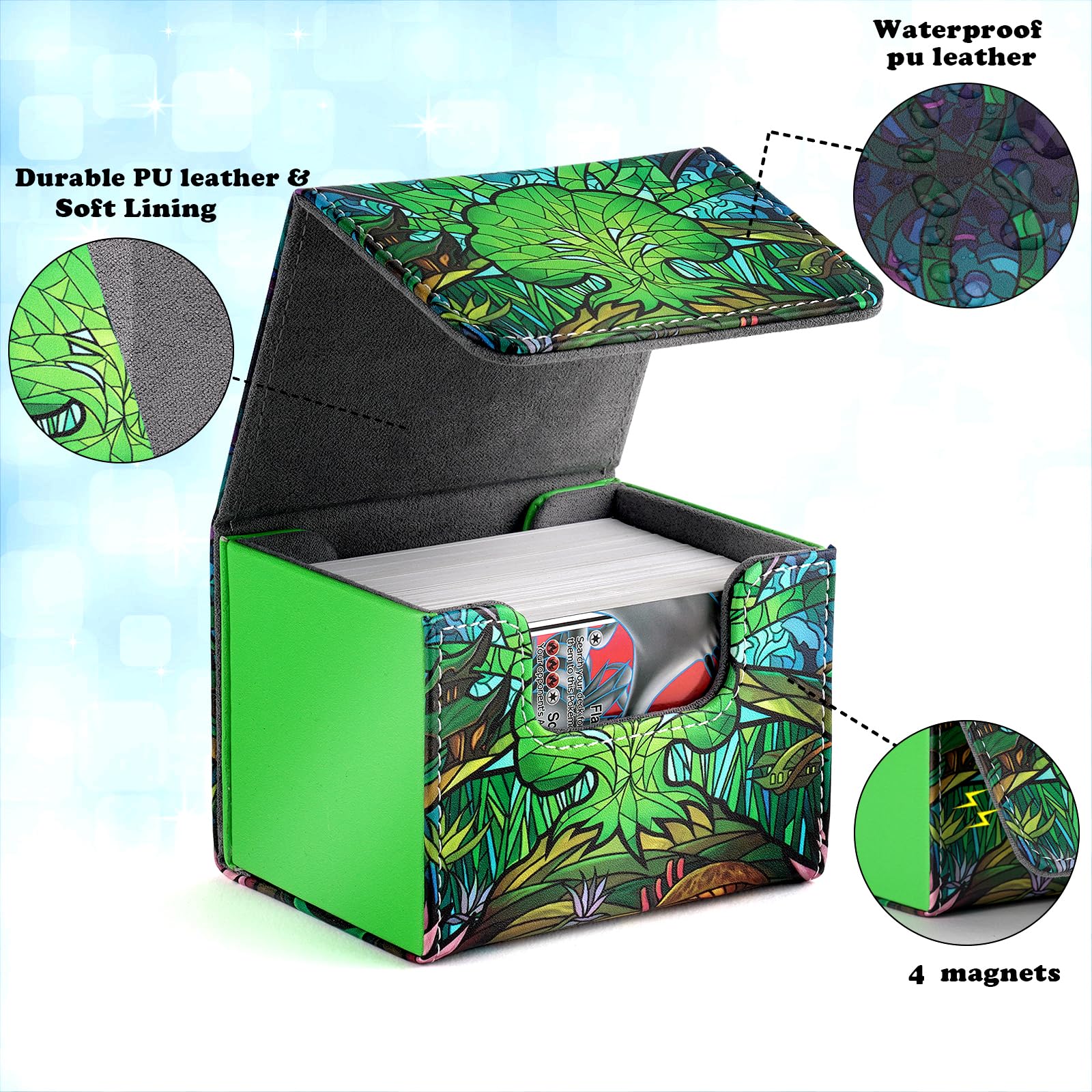 MTGPRO deck box magnetic closure keeps contents secure during transport
