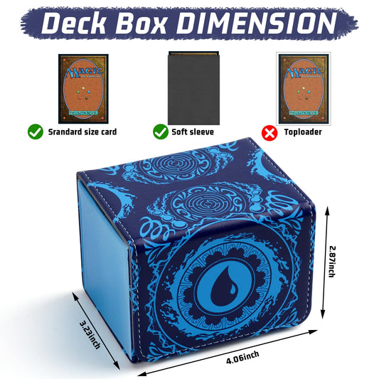 MTGPRO blue deck box wide mouth opening for quick card access