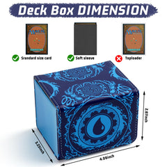 MTGPRO blue deck box wide mouth opening for quick card access
