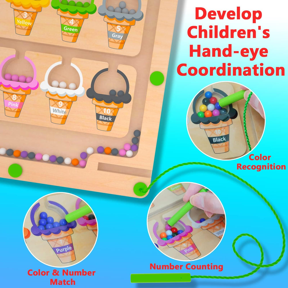 Fine motor skills development with MTYOKILN toddler toy and maze movement.