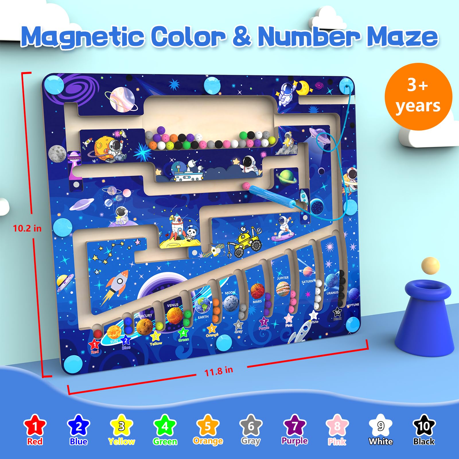 MTYOKILN children solving routes in the magnetic color and number maze.