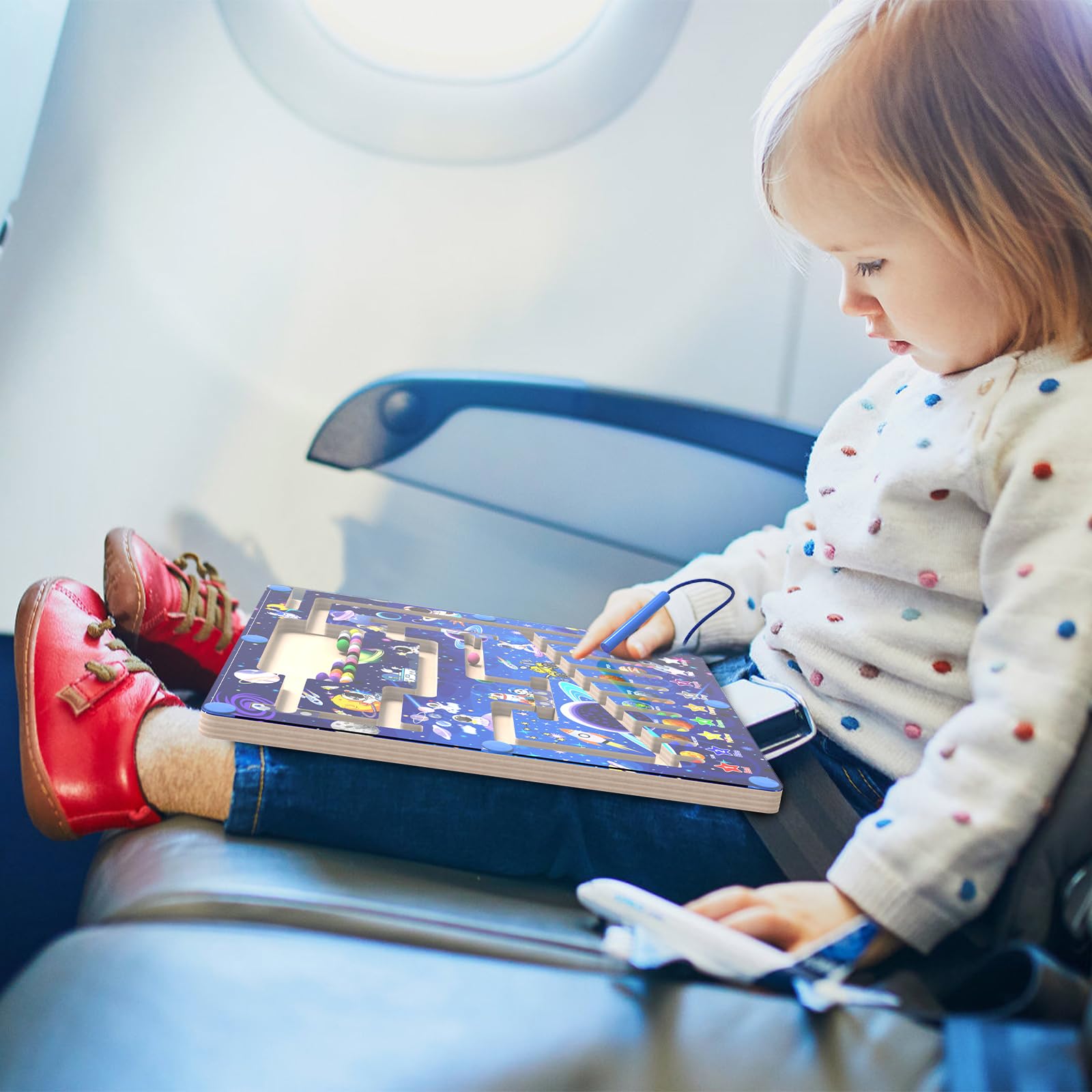 MTYOKILN travel-friendly magnetic color and number maze for on-the-go play.