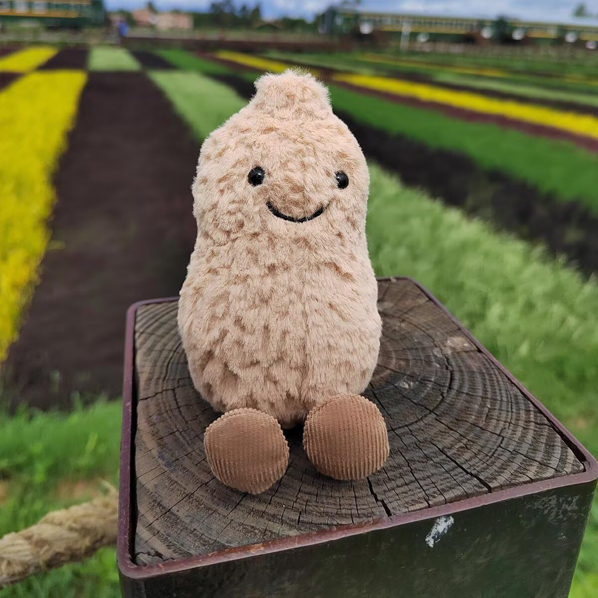 MUALML travel-friendly peanut plush, portable bag accessory on the go.