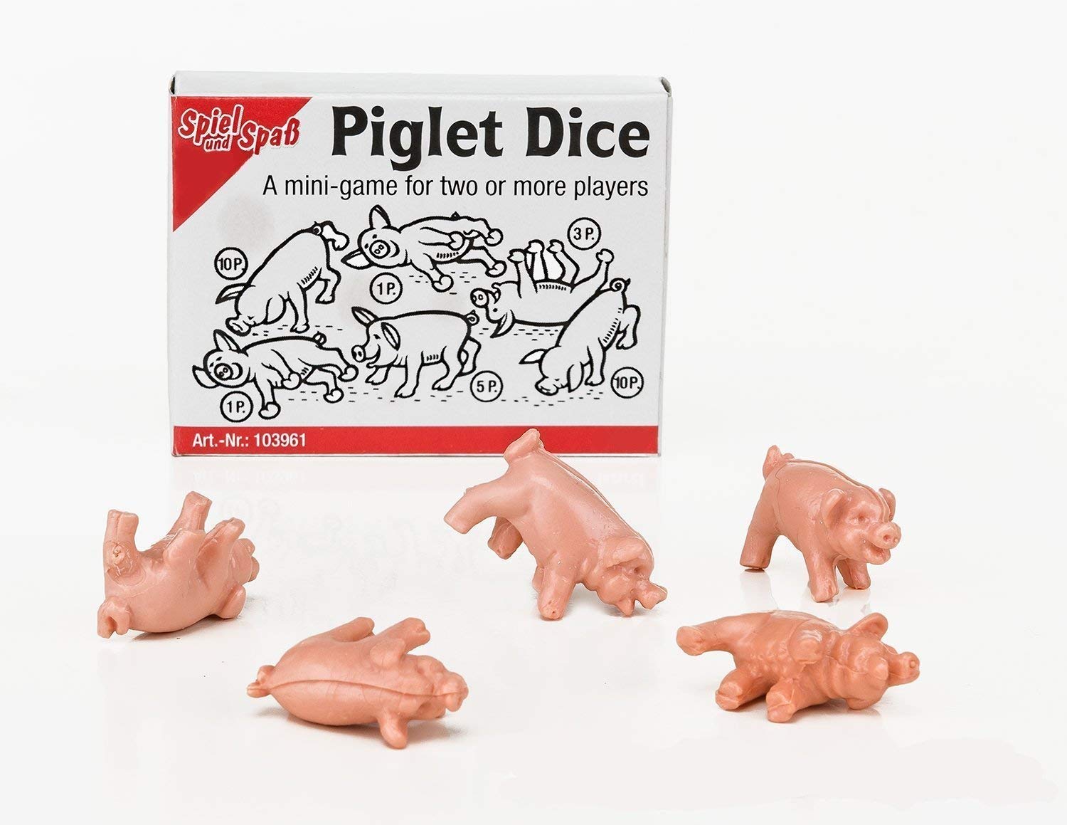 Muba Piglet dice in action for quick family laughs during game night.