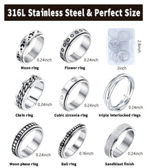 MUCAL chain rings fidget design supports discreet concentration in work and study.