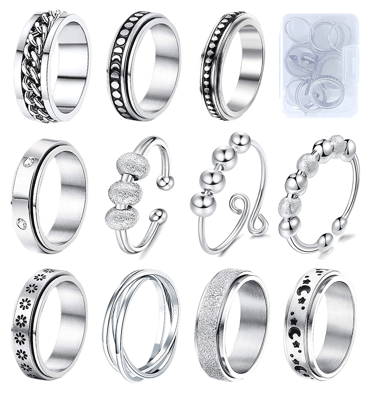 MUCAL fidget ring beads style for discreet focus during work