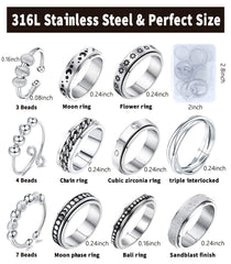 MUCAL fidget ring chain style for casual everyday wear