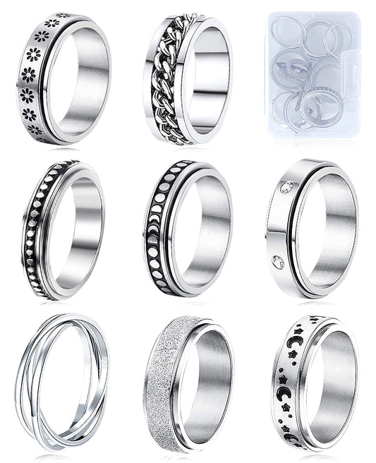 MUCAL Moon Star fidget ring, stylish daily wear and focus cue.