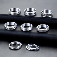 MUCAL fidget ring triple interlocked provides a versatile unisex design for daily style.
