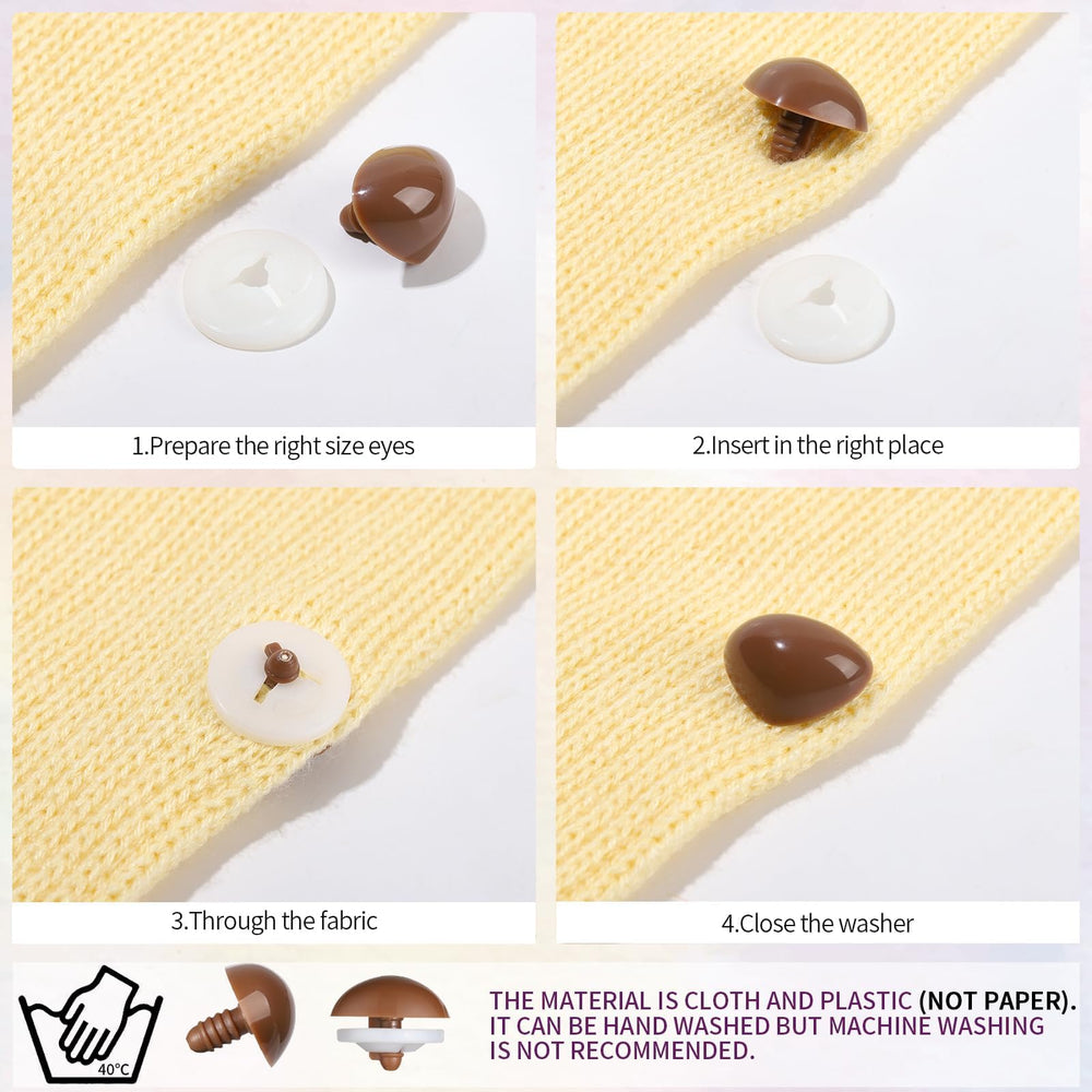 MUCUNNIA plush triangle brown nose adds warm expressions on plush toy