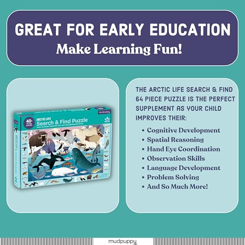 Mudpuppy Arctic Life Puzzle seals scene invites focus and patience during puzzle time.