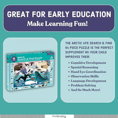 Mudpuppy Arctic Life Puzzle seals scene invites focus and patience during puzzle time.