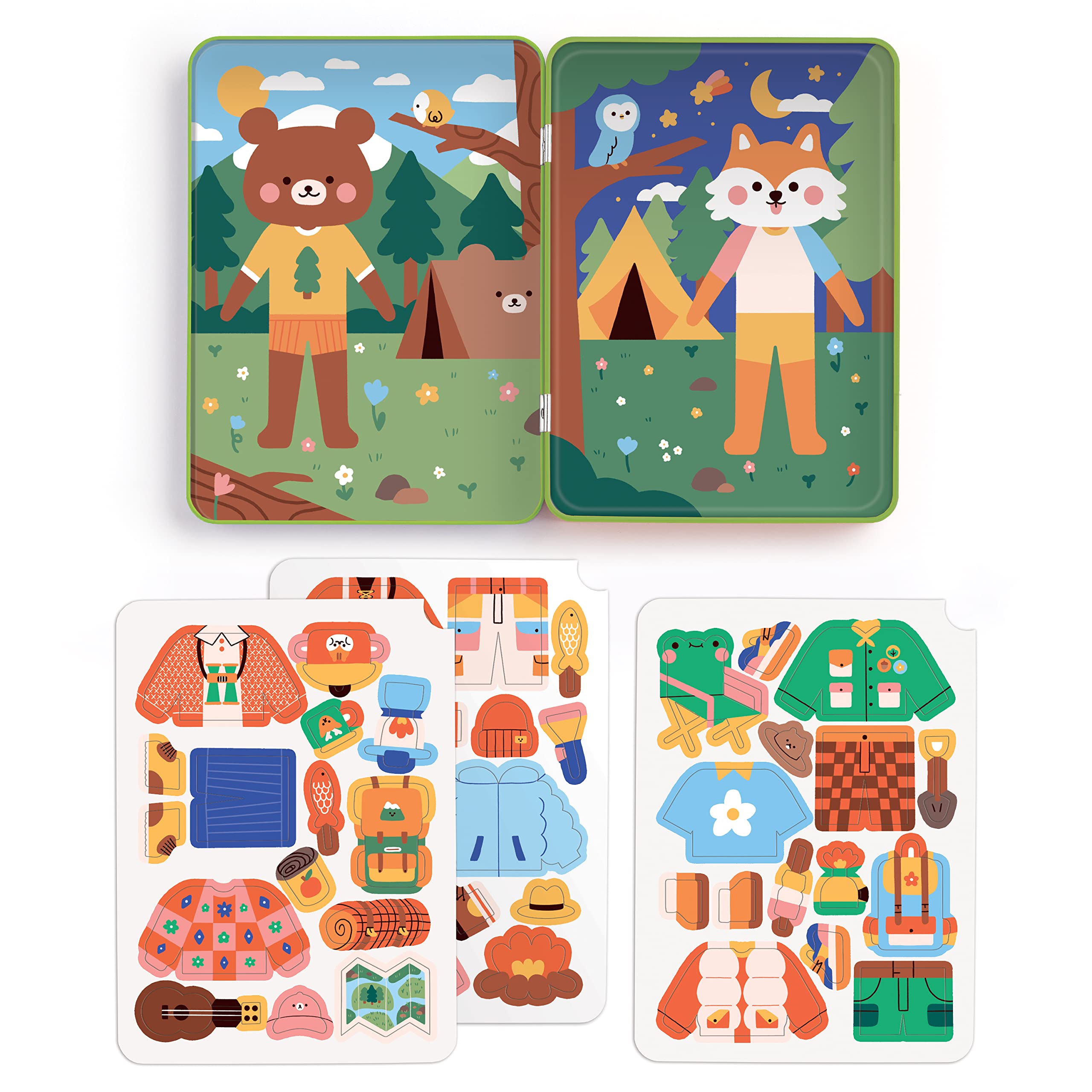 Mudpuppy Happy Camper forest scene 2 backdrop encourages storytelling and exploration