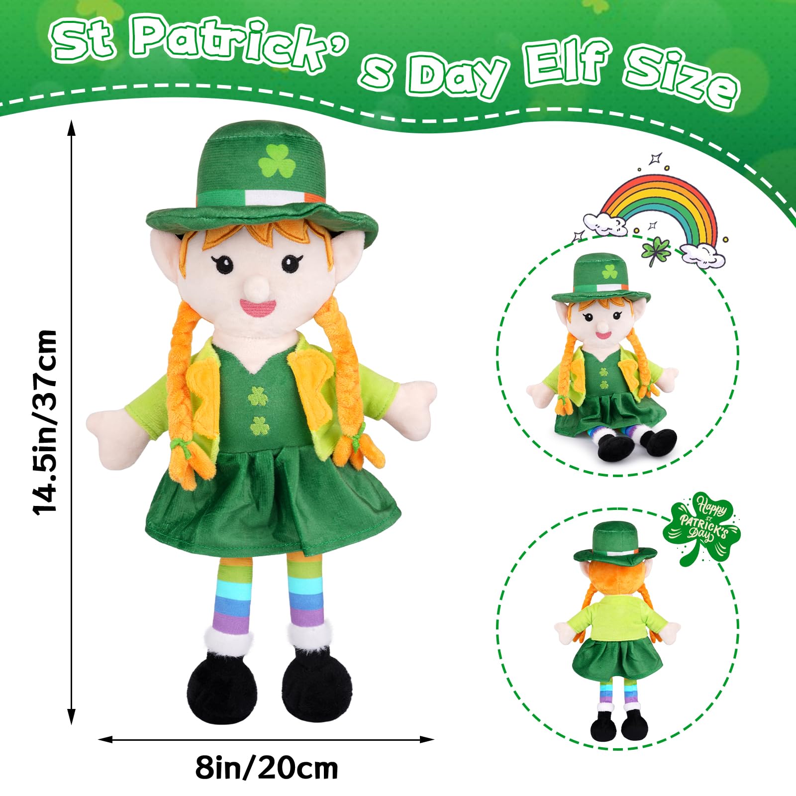MUFEIRUO St Patrick's Day decor plush for homes and classrooms