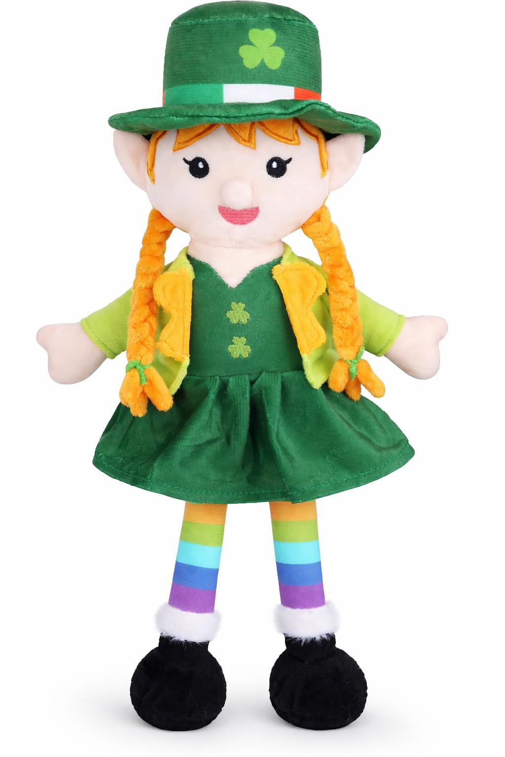 MUFEIRUO Leprechaun elf plush with hat for festive decor and hugs