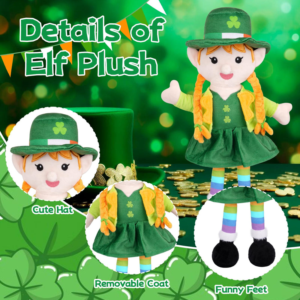 MUFEIRUO Leprechaun elf plush with soft fabric for gifting