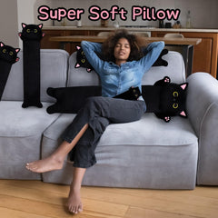 MUFEIRUO black cat plush used as living room decor vibe