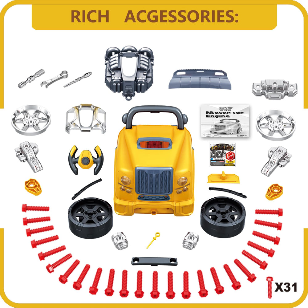 Durable ABS construction suited for long-lasting toy engine building