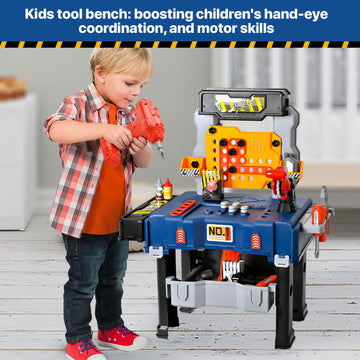 MUGEYMYD tool bench set includes 66 accessories for hands-on learning