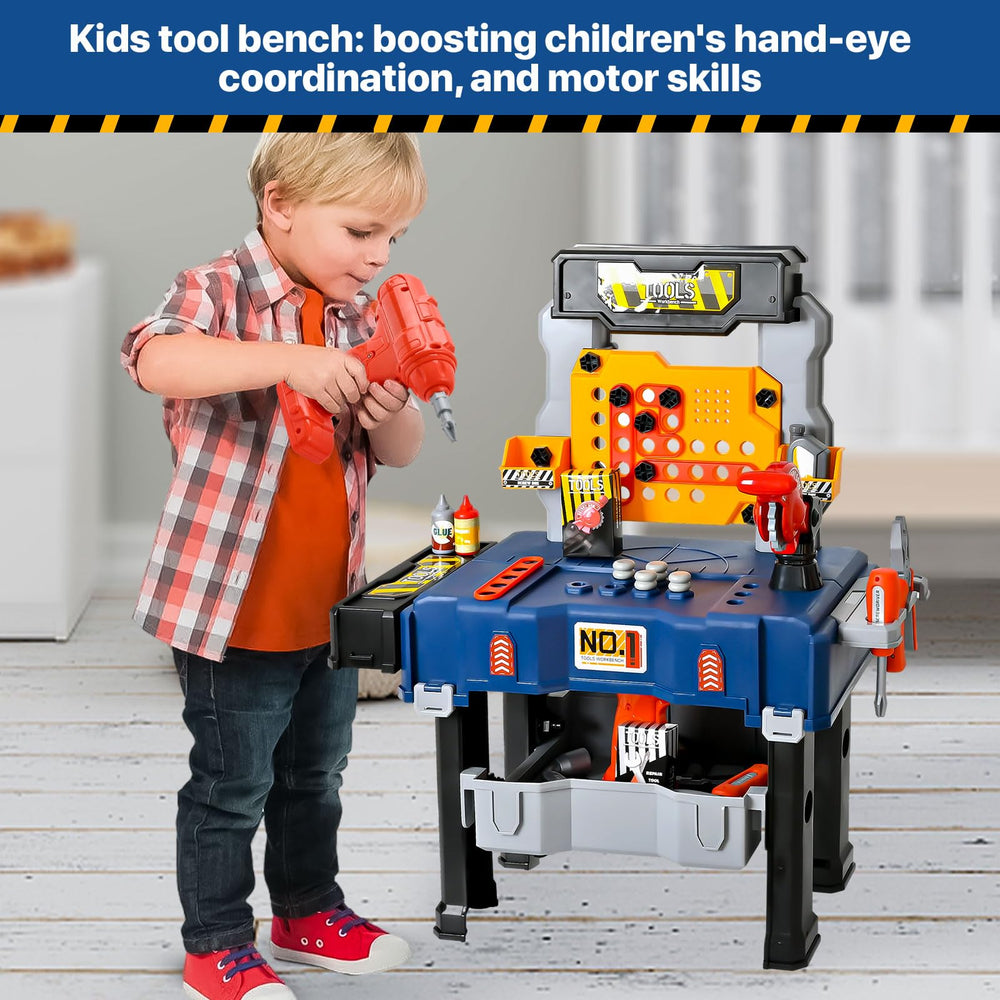 MUGEYMYD tool bench set includes 66 accessories for hands-on learning