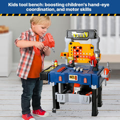MUGEYMYD tool bench set includes 66 accessories for hands-on learning