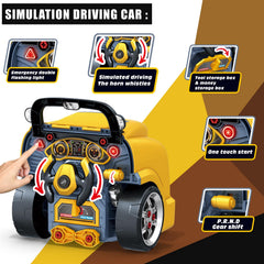 One-touch start with lights and sounds for realistic pretend driving