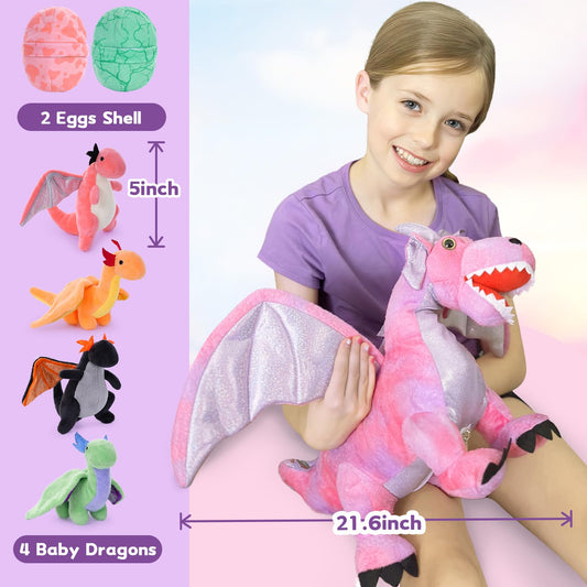 Muiteiur four baby dragons plush — perfect companions for storytelling and shared play.