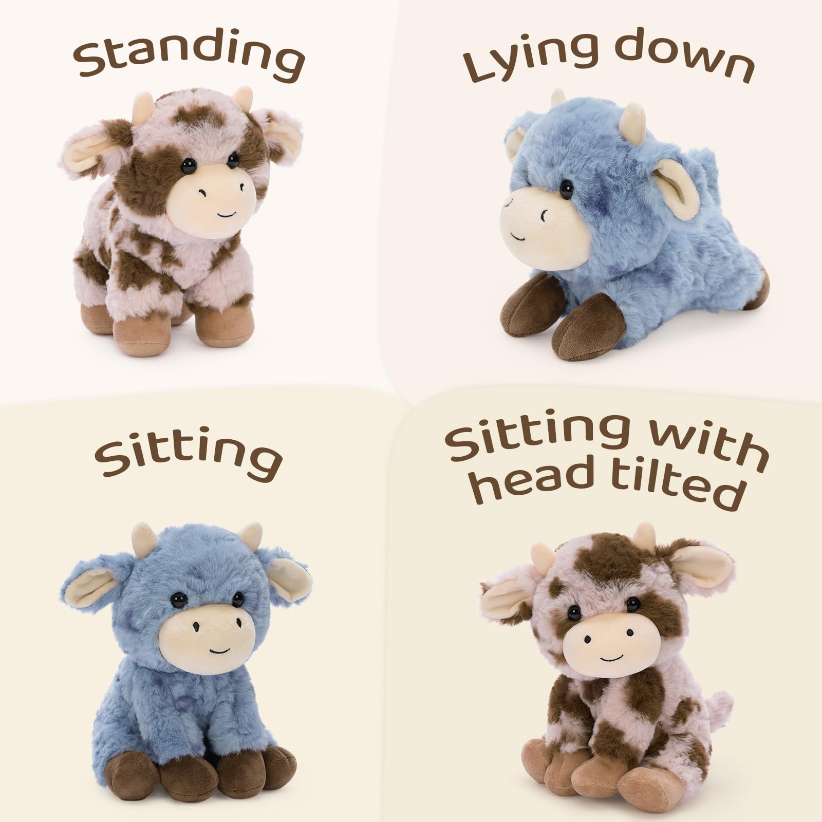 Muiteiur cow plush ears and horns add charm to play spaces.