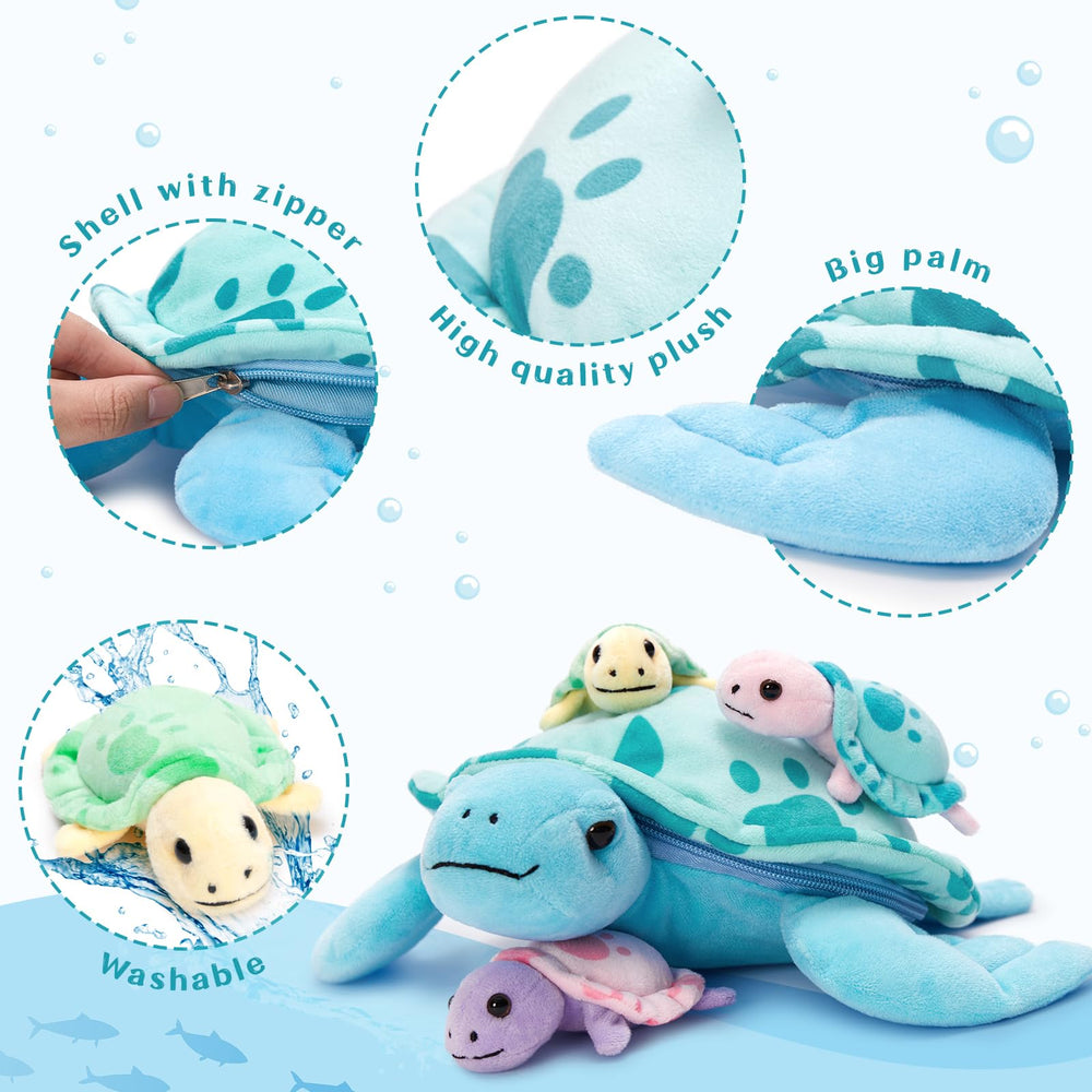 Muiteiur sea turtle babies colorful set for imaginative play and learning.